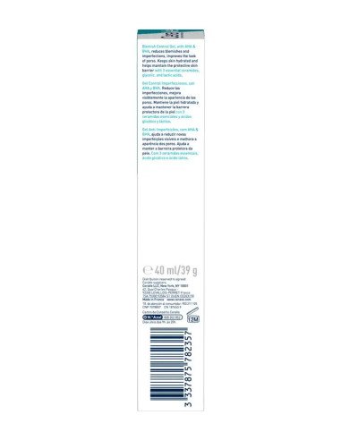 CeraVe: ▷ Gel control imperfecciones [1tubo 40ML] | Etiqueta