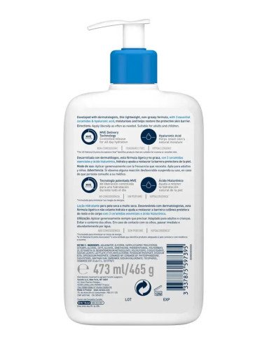 CeraVe ⏐ Loción hidratante para rostro y cuerpo ⎯ 473ML